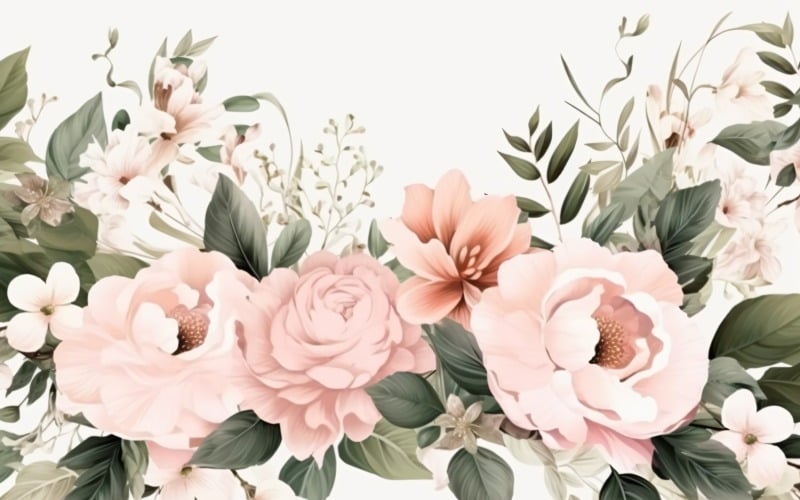 Watercolor flowers Background 375 #363546 - TemplateMonster