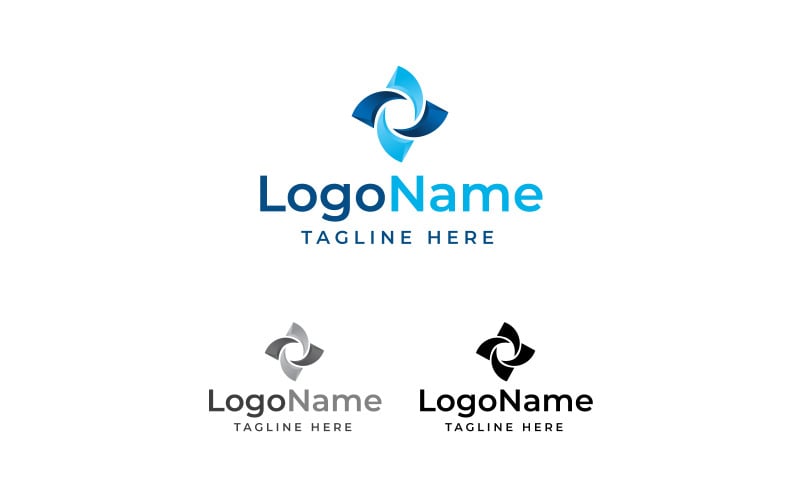 Abstraktes Logo, 3D-Logo, Netzwerk-Logo, Together-Logo, Charity-Logo, Gruppenlogo Connect-Logo,