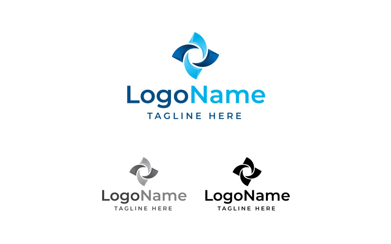 Absztrakt logó, 3D logó, hálózati logó, Together logó, jótékonysági logó, csoport logó Connect logó,
