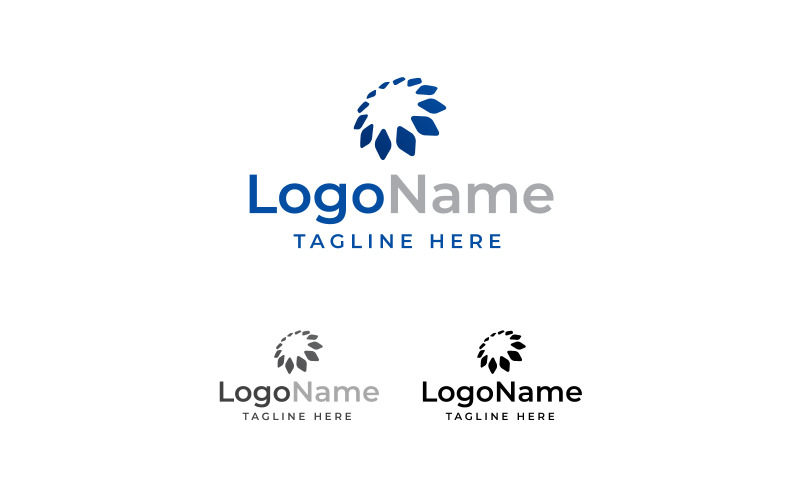Absztrakt logó, kör logó, műszaki logó, telekommunikációs logó, kapcsolat logó, hálózati logó, kommunikáció
