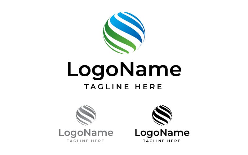 globo, global, mundo, 3d, redondo, círculo, onda, design de logotipo, comunicação, telecomunicações, tecnologia, tecnologia