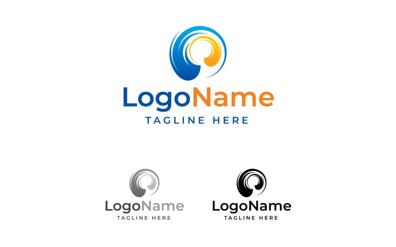 Logo abstrakcyjne, logo fali, logo Tornado, logo cyklonu, logo zespołu, projekt logo Coming Together