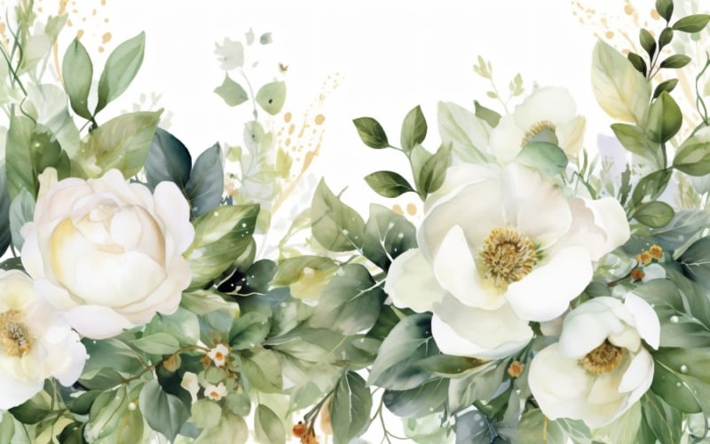 Watercolor flowers Background 440 #363661 - TemplateMonster