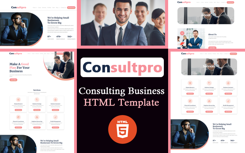 Consultpro – HTML šablona pro poradenství v podnikání