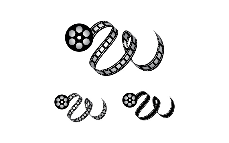 Lettera W realizzata da pellicola, logo per la produzione di canali Youtube di fotografia multimediale e videografia