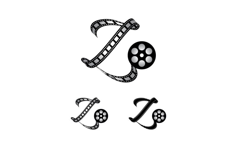 Lettera Z realizzata da pellicola, logo per la produzione di canali Youtube di fotografia multimediale e videografia