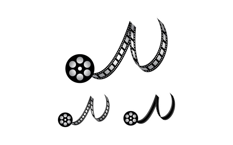 Lettre N réalisée à partir d'une bande de film, logo pour la production de chaînes Youtube de photographie et de vidéographie