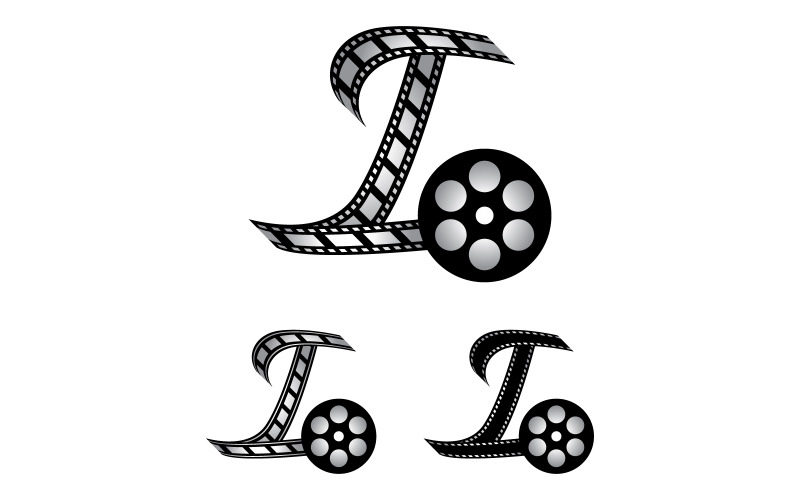 Lettre que j'ai réalisée à partir d'une bande de film, logo pour la production de chaînes YouTube, photographie, vidéographie