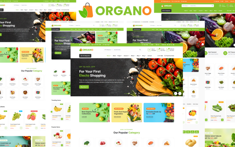 Organo - Modèle HTML5 pour épicerie et supermarché