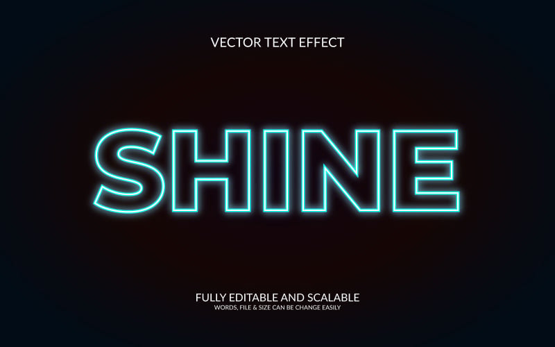 Shine 3D редактируемый векторный дизайн шаблона текстового эффекта Eps