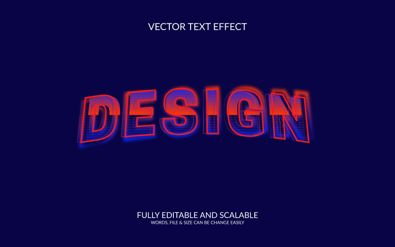 Tasarım 3D Düzenlenebilir Vektör Eps Metin Efekti İllüstrasyon