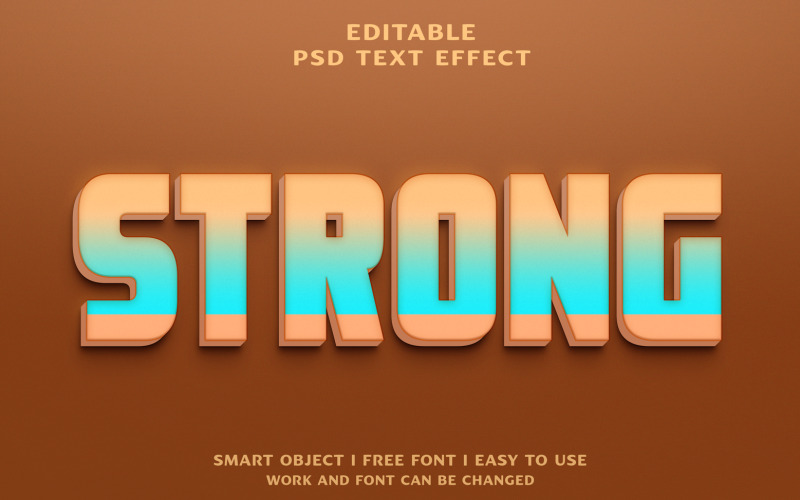 Conception d'effet de texte 3D fort