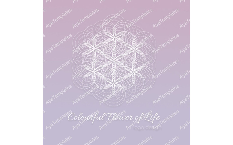 Design colorato del logo del fiore della vita