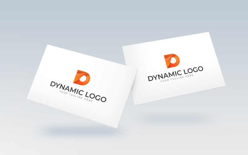 Modelo de logotipo 3D letra D