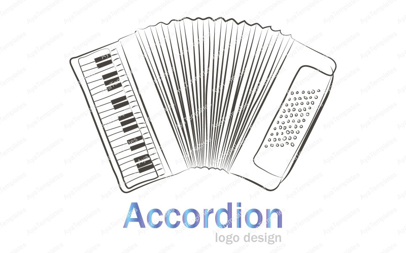 Szablon projektu logo akordeonu