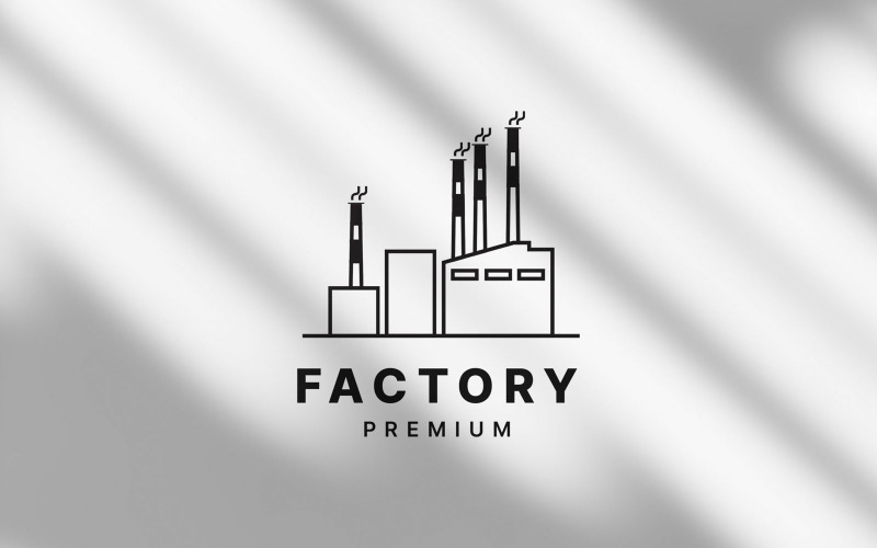 Vettore di progettazione del logo della costruzione di una fabbrica - LGV 17