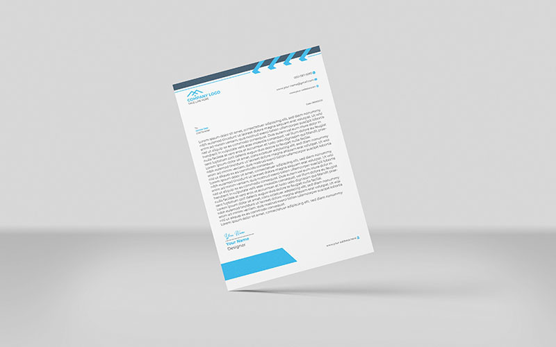 Papier à en-tête - Conception de modèle d'identité d'entreprise