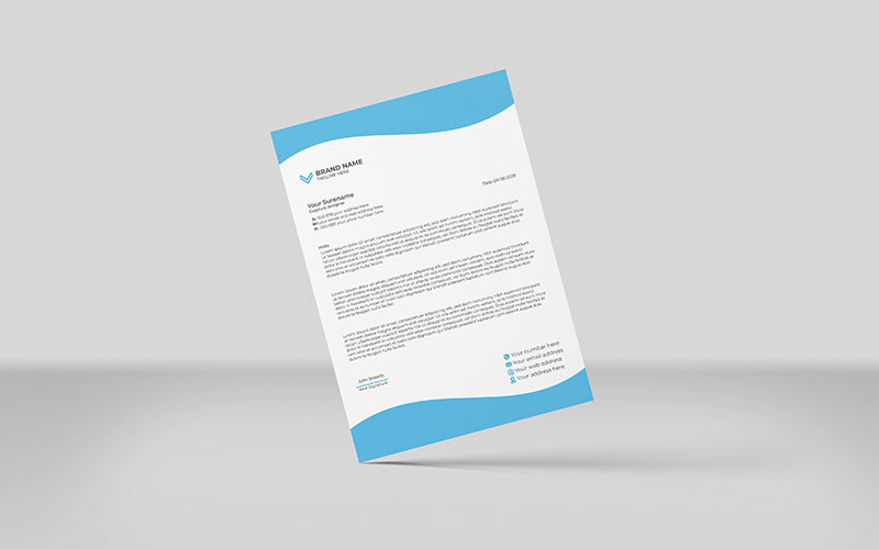 Simple Letterhead Design _V_001 #363907 - TemplateMonster