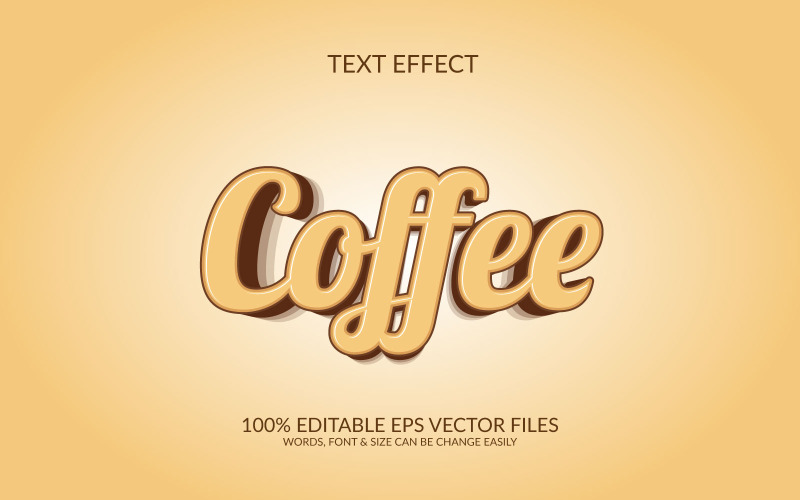Internationell kaffedagen 3D redigerbar vektor Eps Text Effect Illustration