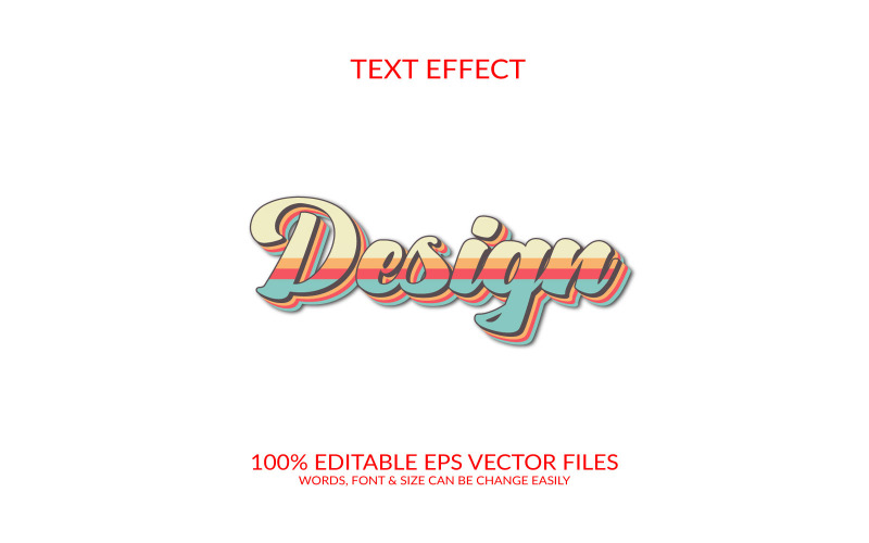 Diseño de ilustración de diseño de efecto de texto editable