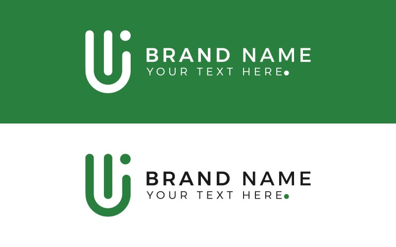 Branding U-logotyppresentation, modern logotyp, logotypsymbol
