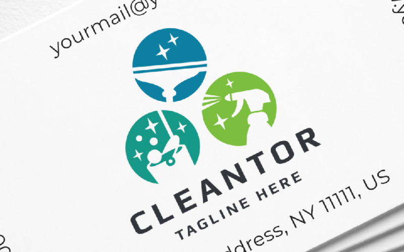 Cleantor Home Service Pro Branding-logotyp