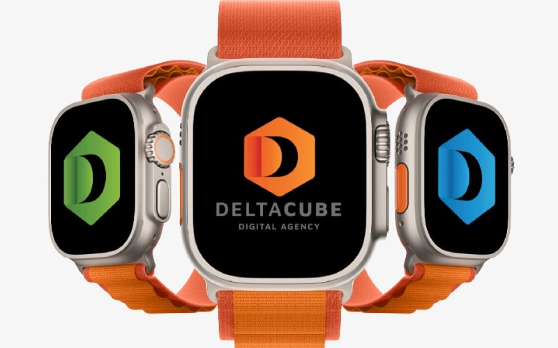 Delta Cube bokstaven D logotyp mall