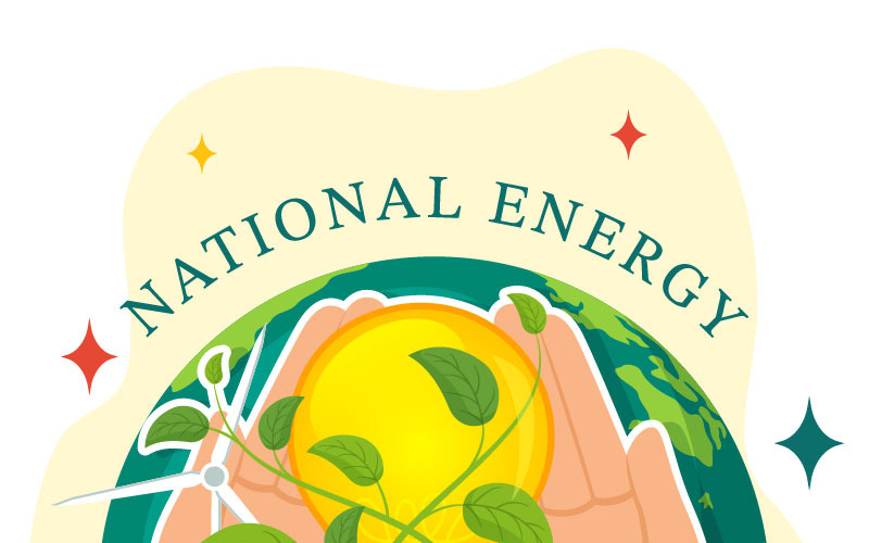 12 Día Nacional de la Conservación de la Energía Ilustración