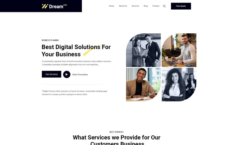 Dreamhub - 公司 HTML5 模板