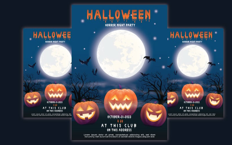 Halloween Party Flyer - Halloween plakát šablona