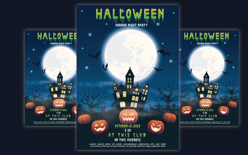 Halloween Party szórólap sablon - Halloween szórólap sablon