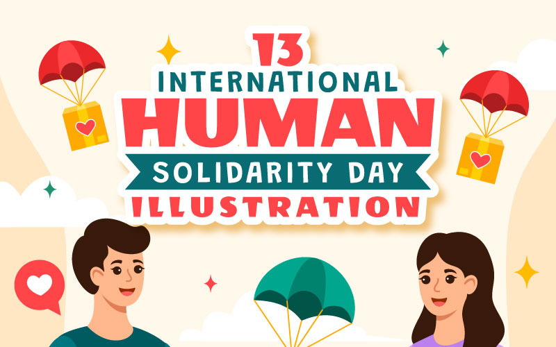 13 Illustration zum Internationalen Tag der menschlichen Solidarität