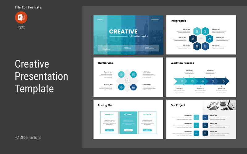 Layout di presentazione PowerPoint creativo