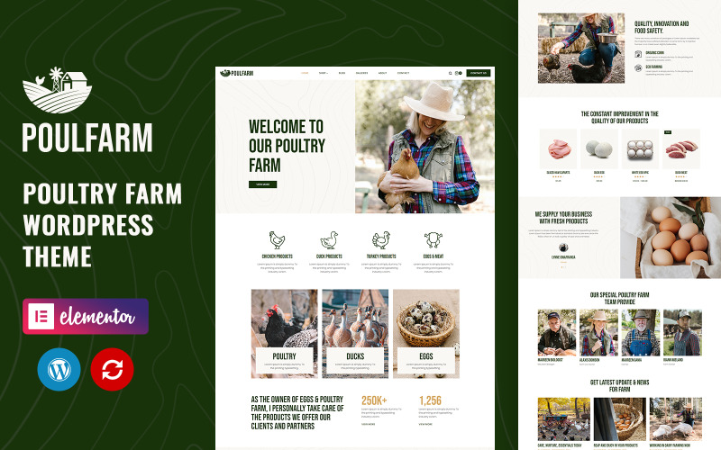 Poulfarm - Drůbeží farma a zemědělství WordPress Témata