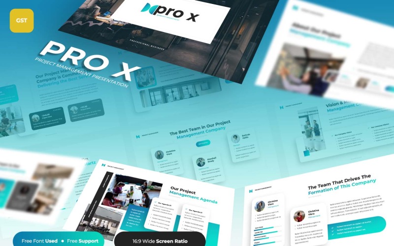 Pro X - 商业项目管理 Google 幻灯片