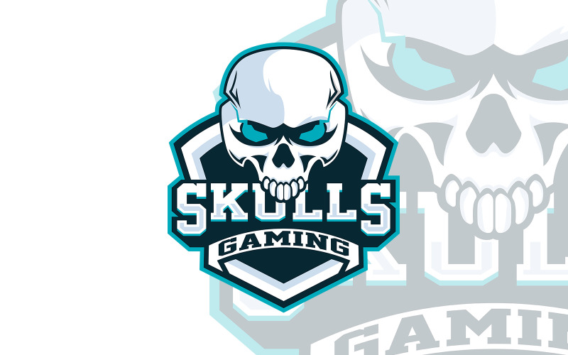 Schädel-Gaming-Logo-Vorlage