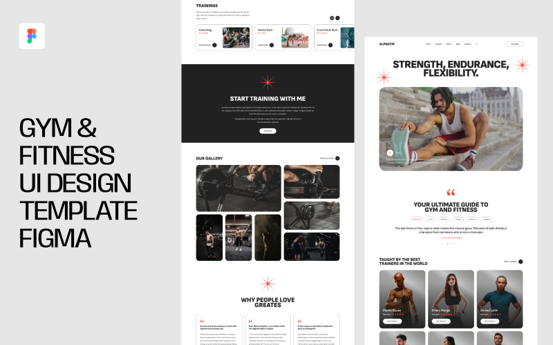Gym & Fitness UI designmall Figma