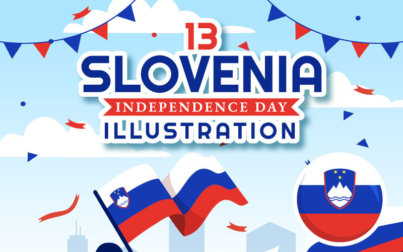 13 Ilustrace Den nezávislosti Slovinska