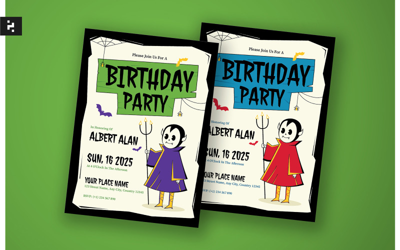 Invitación a la fiesta de cumpleaños espeluznante
