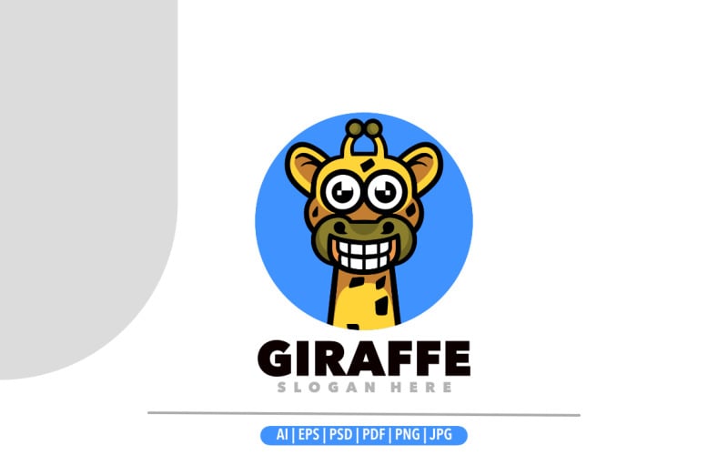 Legrační logo design maskota žirafy