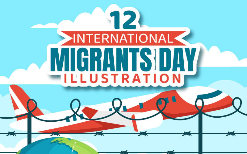 12 Mezinárodní den migrantů ilustrace