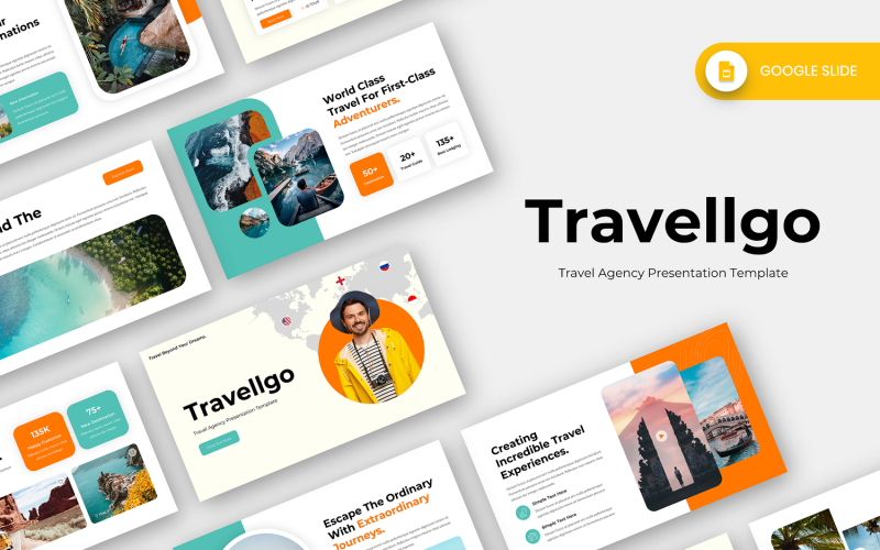 Travellgo - Seyahat Acentası Google Slayt Şablonu