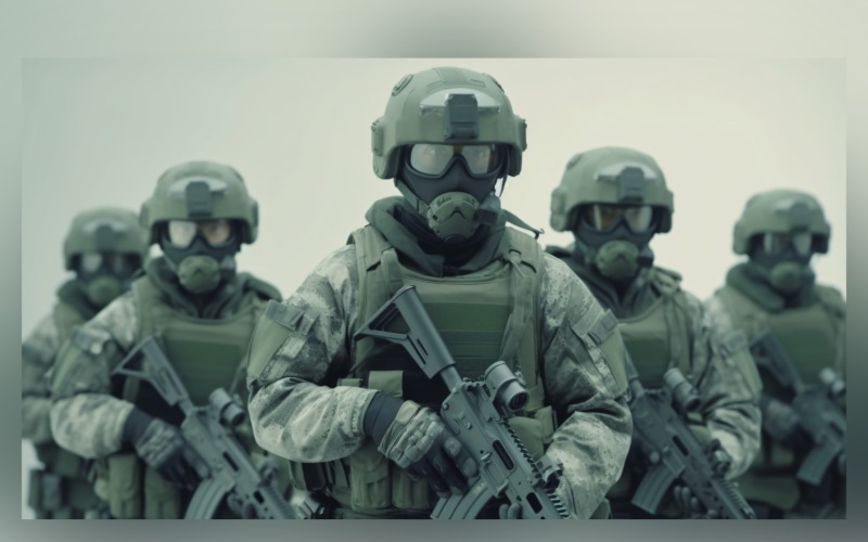 Zwaarbewapende militaire macht 01