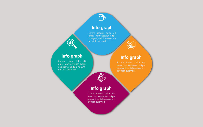 Design de fluxo de trabalho de infográfico vetorial simples