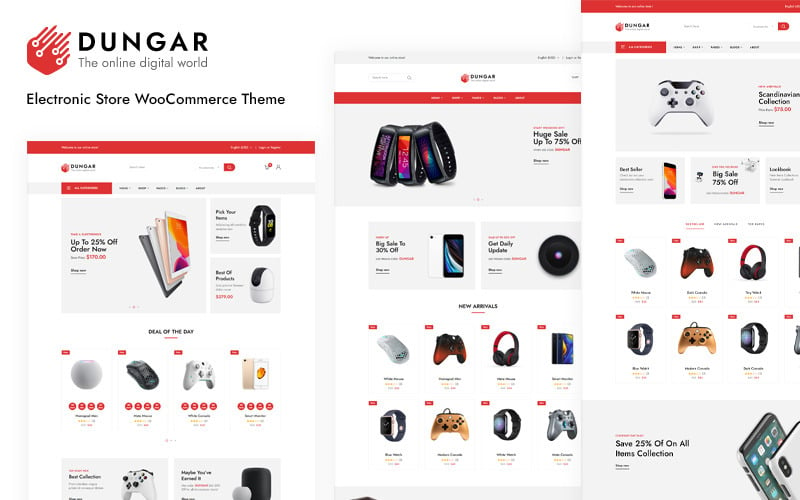 Dungar - WooCommerce-thema voor elektronische winkel