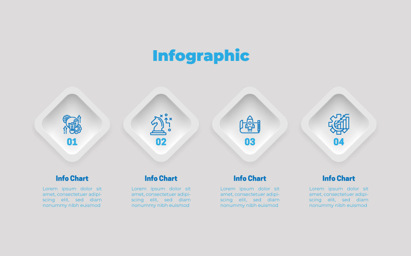 Flusso di lavoro del modello di elemento infografico vettoriale eps