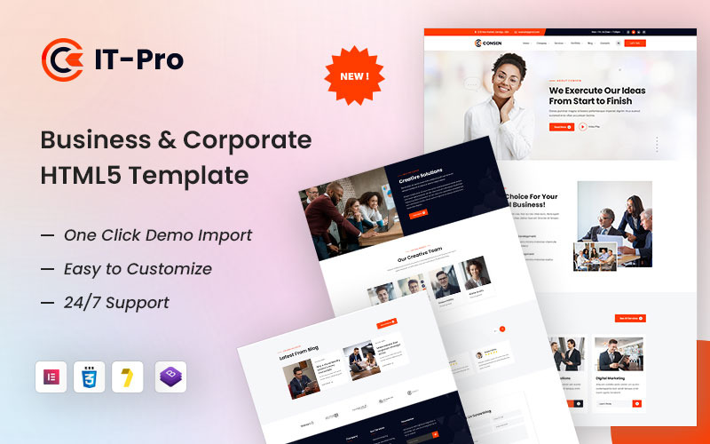 IT-PRO: modello HTML5 aziendale e aziendale
