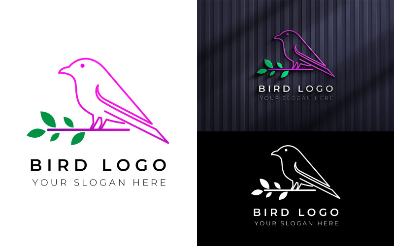 Kreatív Modern Bird logó tervezés