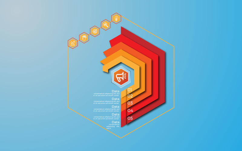 Présentation de conception de modèle d'élément infographique vectoriel