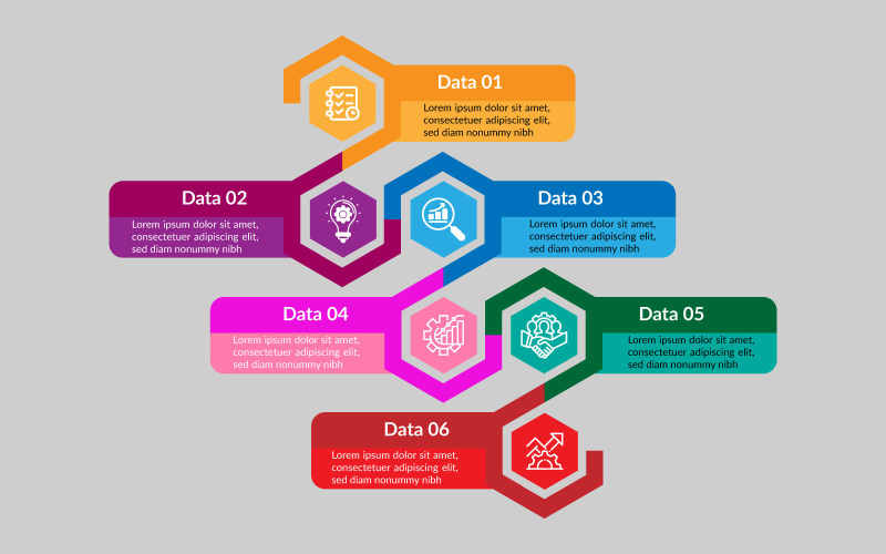 Processo de trabalho de design de modelo de elemento infográfico